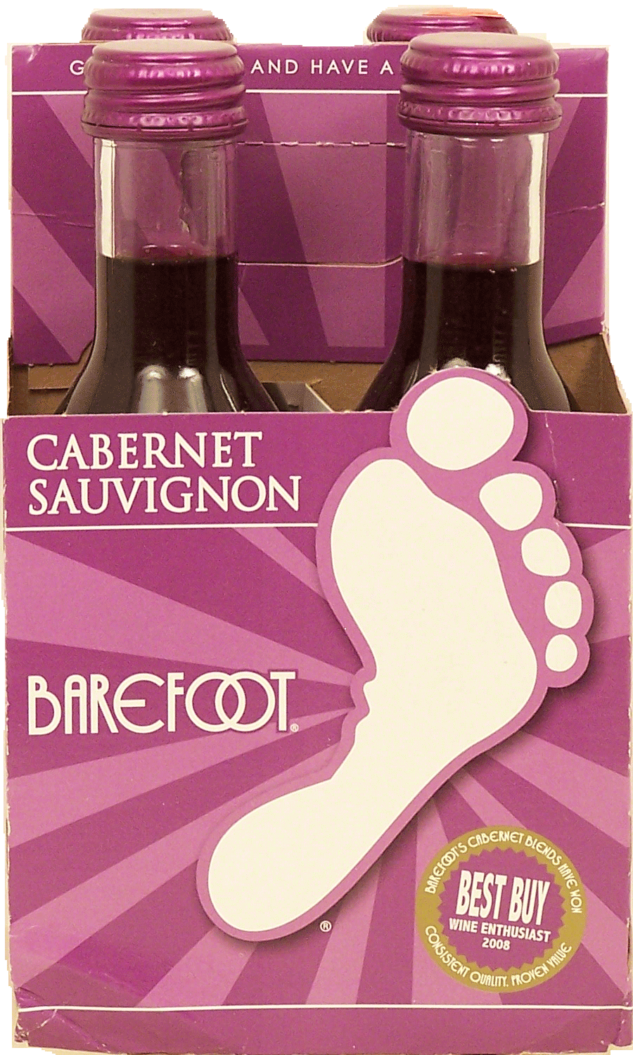 Barefoot  cabernet sauvignon wine of California, 13% alc. by vol., 187-ml single serve Full-Size Picture